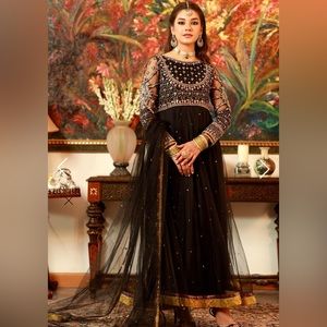 Net and Raw Silk Fabric